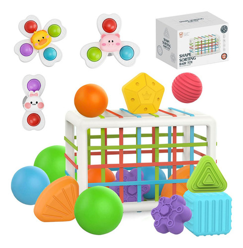 Kit 12 Juguetes Sensoriales De Formas + 3 Juguetes