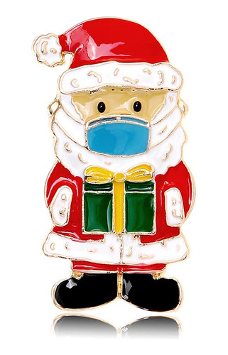 Broche De Papá Noel, Pin De Solapa Esmaltada De Navidad, B.