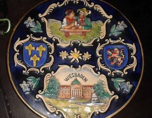 Plato De Porcelana Made In Western Germany Wiesbaden Kurhaus