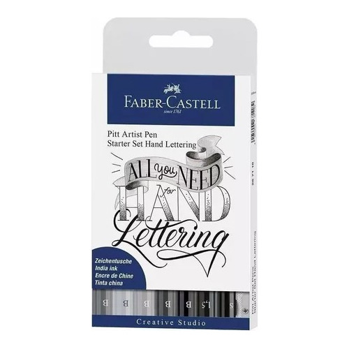 Faber Castell Pitt Artist Pen Starter Lettering X9 Piezas