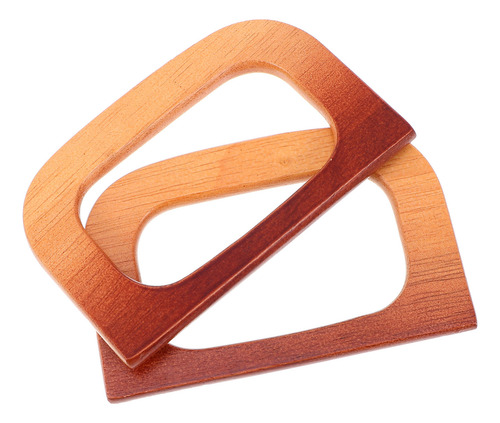 2 Piezas Con Asas De Madera, Asas De Bolso, Asas De Bolso, A