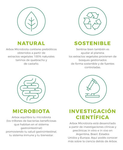 Imagen 2 de 3 de Arbox Microbiota - Prebiótico Natural Con Vitamina B12