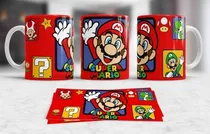 Comprar Plantillas Sublimación Tazones Mario Bross 12 Diseños Tazas