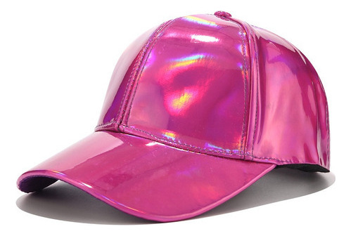 Gorra De Béisbol Holográfica Brillante Ajustable Rainbow Ref