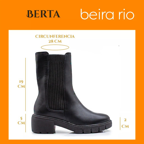 Botinetas Beira Rio Mujer Berta Confort Elastico Ajustable