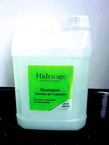 Hidratage Shampoo Extrato De Cupuaçu Galão 4,6 Litros S/ Sal