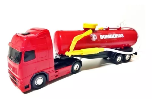 Caminhão Voyager Bombeiro Com 48cm Sai Água Roma - Dupari