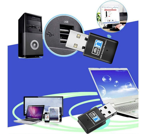 Imagen 3 de 5 de Tarjeta De Red Antena Wifi Usb 300mbps Pc Notebook Garantia