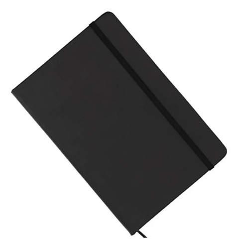 Cuaderno A5 Negro Cómodo Para Escribir, Funda De Piel Sintét