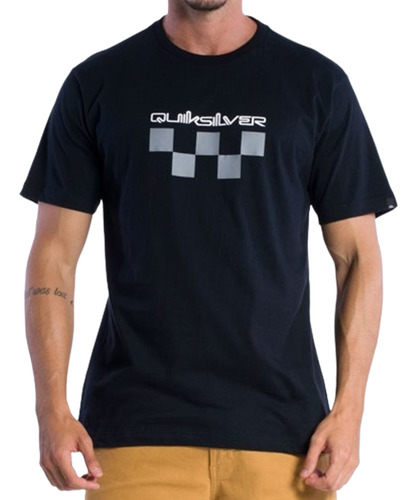 Camiseta Quiksilver Five Block Masculino  - Preto