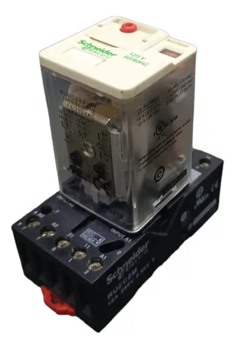 comprar Relé Encapsulado Schneider 110vac, 8 Pines Con Base 16a