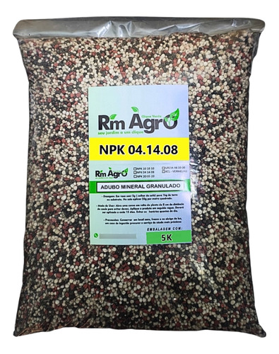 Adubo Fertilizante - Npk 04.14.08 - Saco Com 5k