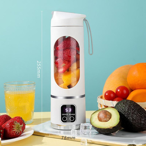 Trituradora De Hielo Portátil Recargable De 450 Ml Y 8 Cuchi