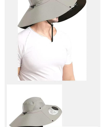 Sombrero Con Ventilador Solar Para Pesca Y Deportes Al Aire