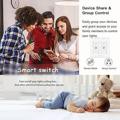 Smart Light Switch 2 Gang Compatible Con Alexa Google Home