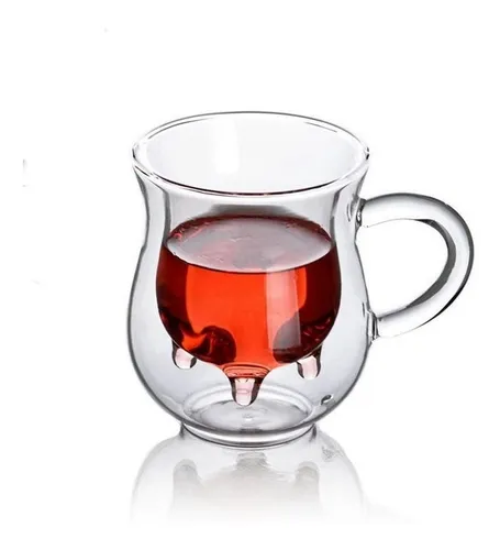 Taza Vaca Teta Ubre De Vidrio 250 Ml Ideal Regalos