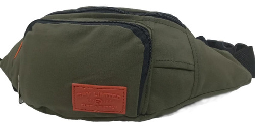 Riñonera Hombre Spy Limited Green Beret Gabardina Color Verde Musgo Diseño De La Tela Liso