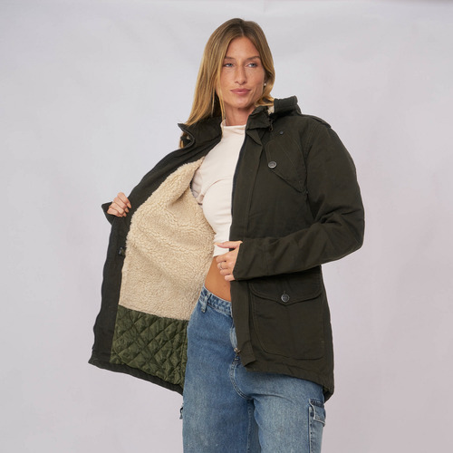 Customs Ba Parka Us Army Mujer Gabardina Invierno T. Grande