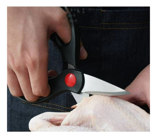 Set De 3pz Tijeras Multiusos De Cocina Escolar Oficina Casa Negro