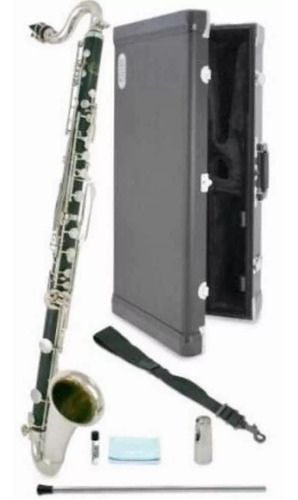 Clarinete Bajo Gala Bc1200, Llave C Con Su Estuche