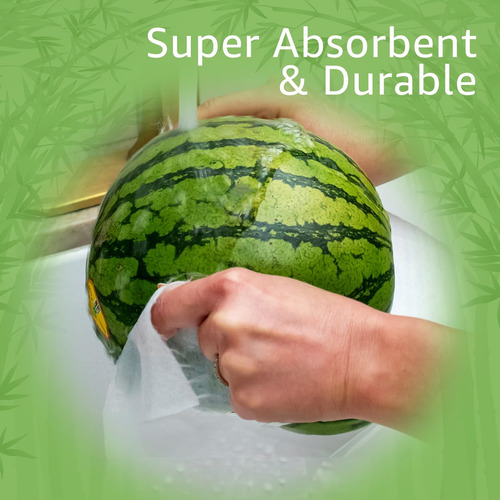 Toallas De Papel Reutilizables De Bambú, Superabsorbentes, 2