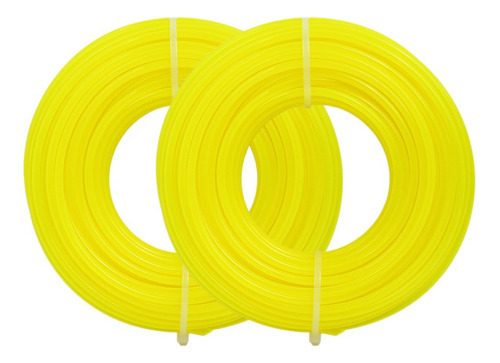 Fio Nylon Para Roçadeira Elétrica Perfil Redondo 3mm 30m Top Cor Amarelo