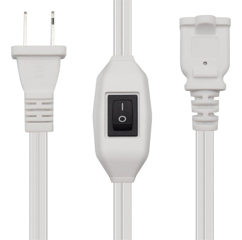 Cable De Extensión De 12,6 Con Interruptor, Enchufe De Ca