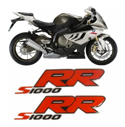 Emblema Adesivo Bmw S1000rr Branca Par Bws1000rr7