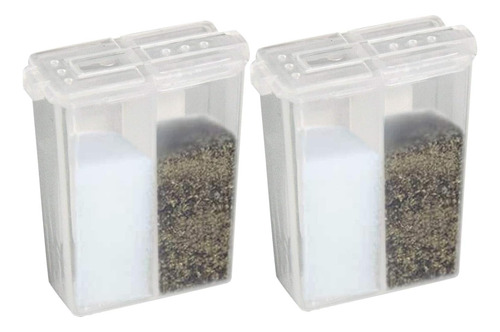 Salero Y Pimentero De Bolsillo, Recipiente Doble Para Condim
