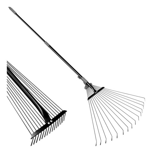 Walensee Garden Leaf Rake 64 Pulgadas Ajustable Hojas Plegab