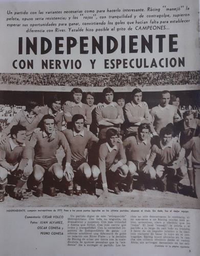 Goles 1125 Independiente Campeón Metropolitano 1970 (Usado)