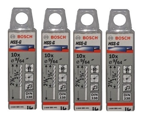 Broca Aço Rápido 9/64 C/40 Unidades Bosch 2608585441