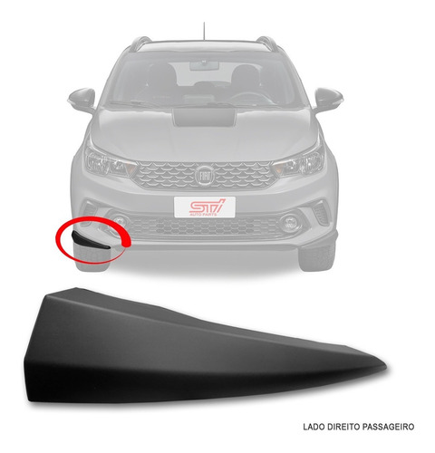 Moldura Parachoque Diant. Passageiro Fiat Argo Trekking 2021
