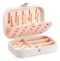 Comprar Joyero Alhajero Organizador Joyas Anillos Pulseras Estuche Color Blanco Una Ganga 240327