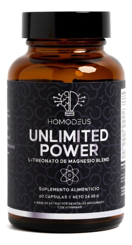 Homodeus Unlimited Power L-treonato De Magnesio Blend Sabor Sin sabor