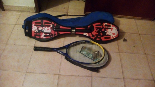 Imagen 2 de 2 de Requeta De Tennis Y Patines Con 2 Cauchos