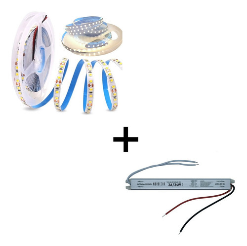 Fita Led Para Espelho 4 Metros C/dupla Face + Fonte Bivolt Cor da luz Branco-quente Tensão de operação 12V 12V