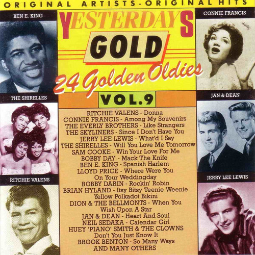 Yesterday's Gold Connie Francis Neil Sedaka Darin Cd Pvl 