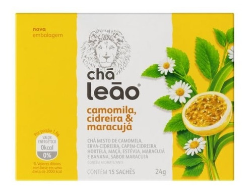Imagem 2 de 3 de Chá Leão Premium - Camomila, Cidreira E Maracujá 15 Sachês
