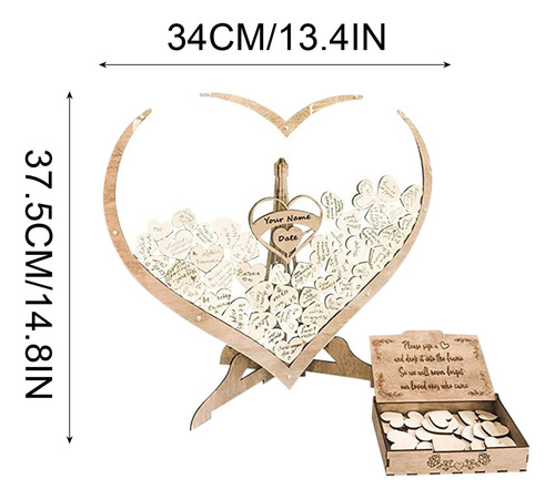 Marco Para Libros De Visitas Con Forma De Corazón, Modelo A