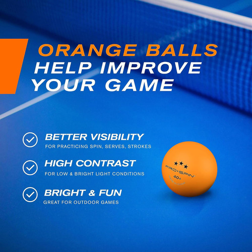 Pro Spin Pelotas Ping Pong - Naranja 3 Estrellas Pelotas ...