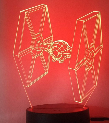 Lámpara Led 3d Star Wars Tie Figther