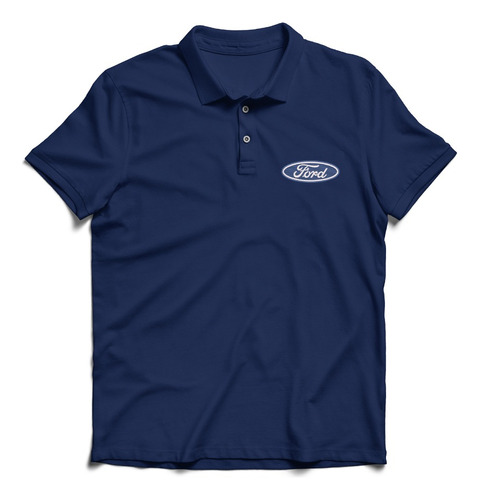 Remera Polo Chomba Regalo Hombre Caballero Bordada Logo Ford