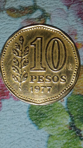Moneda 10 Pesos Argentina 1977 // Belgrano