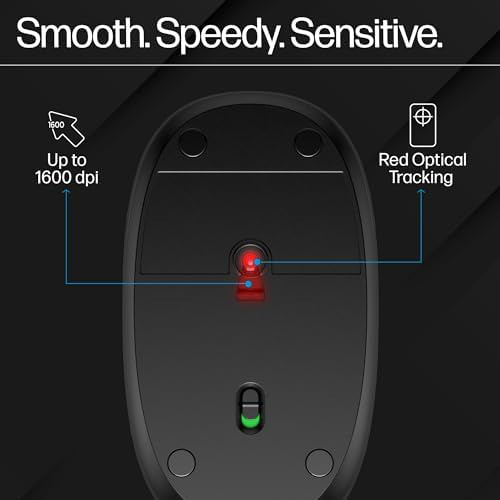 Mouse Hp 240 Bluetooth®, Lock On Com Conectividade Sem Fio B