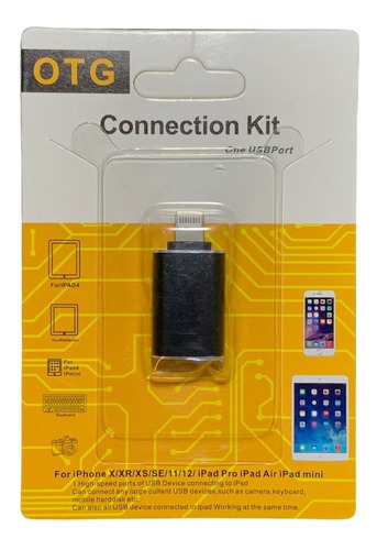 Imagen 10 de 10 de Adaptador Usb A Lighting Para iPhone Y Para iPad Datos
