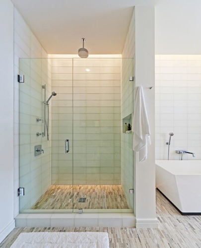 Cancel De Baño Vidrio Templado De 10mm, Modelo Abatible 1.8m
