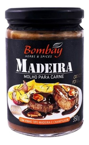 Molho Madeira Para Carne Bombay Vinho Champignon 350g