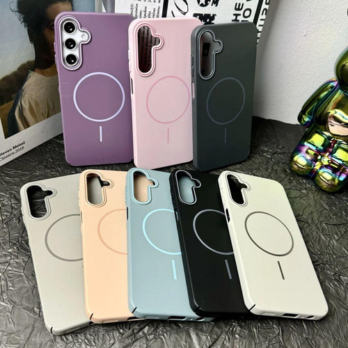 Funda Magnética Rígida Ultrafina De Lujo Para Samsung Galaxy S25 S24 S23 S22 Ultra Plus Fe Para Carga Inalámbrica