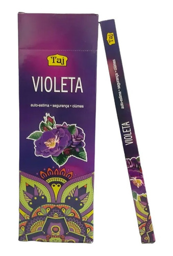 Incenso Indiano Taj Violeta - 25 Caixas Com 8 Varetas Cada